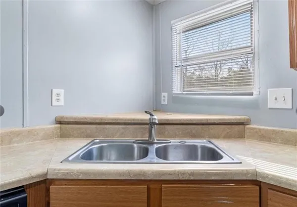 a close view of sink and tap