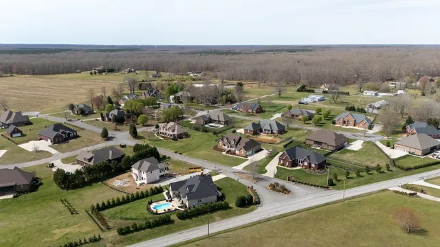 an aerial view of multiple house