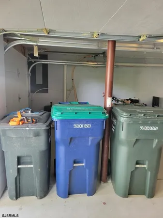 a close view of water heater room