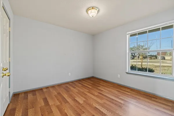 an empty room with a window
