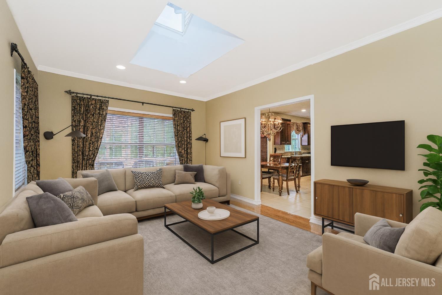 19 Helene Street Old Bridge, NJ 08857 - Photo 19 of 46 a living room with furniture and a flat screen tv
