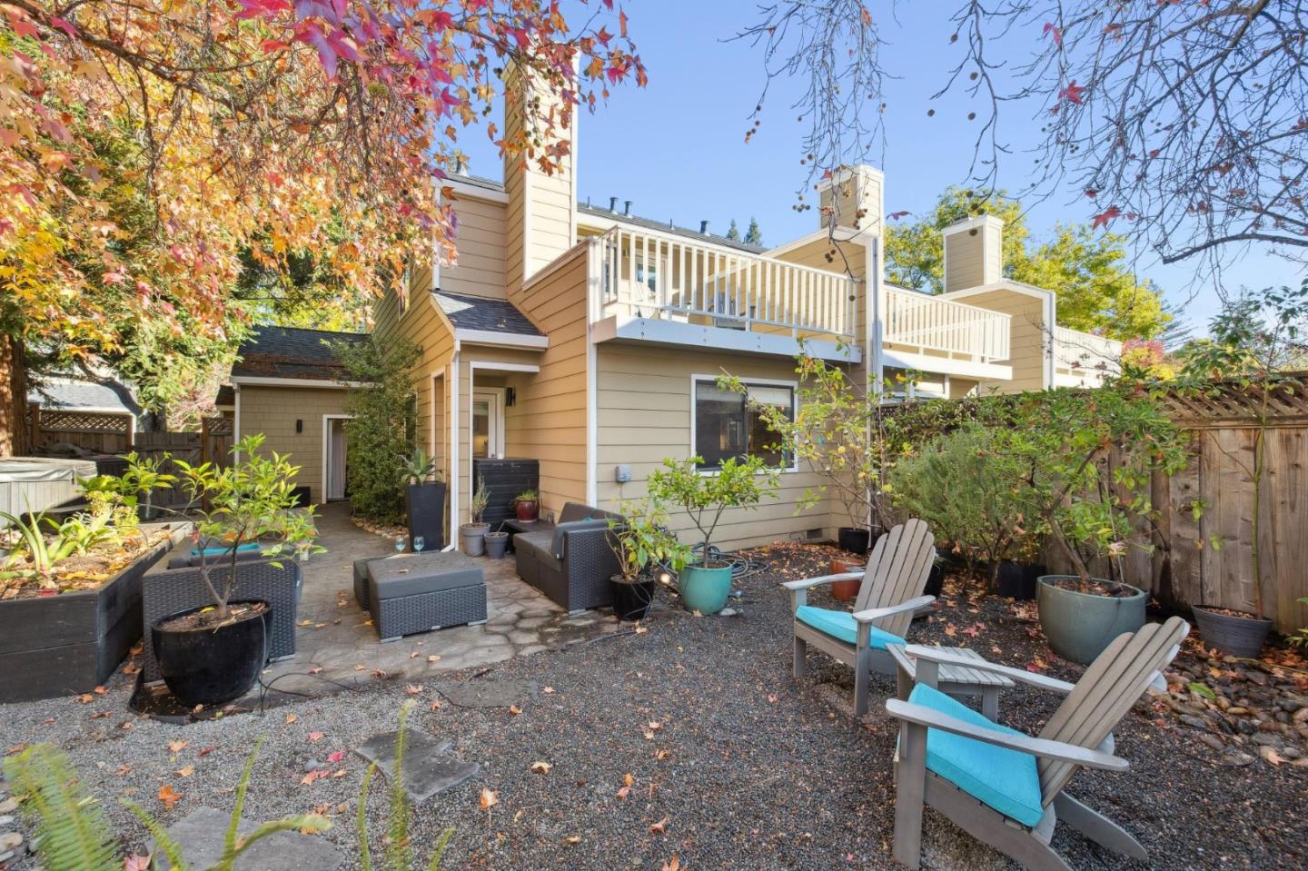 181 Ada Avenue, Unit 47 Mountain View, CA 94043 - Photo 9 of 32 a view of a patio with couches table and chairs and potted plants