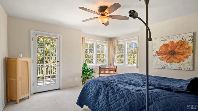 a view of a balcony with a swing