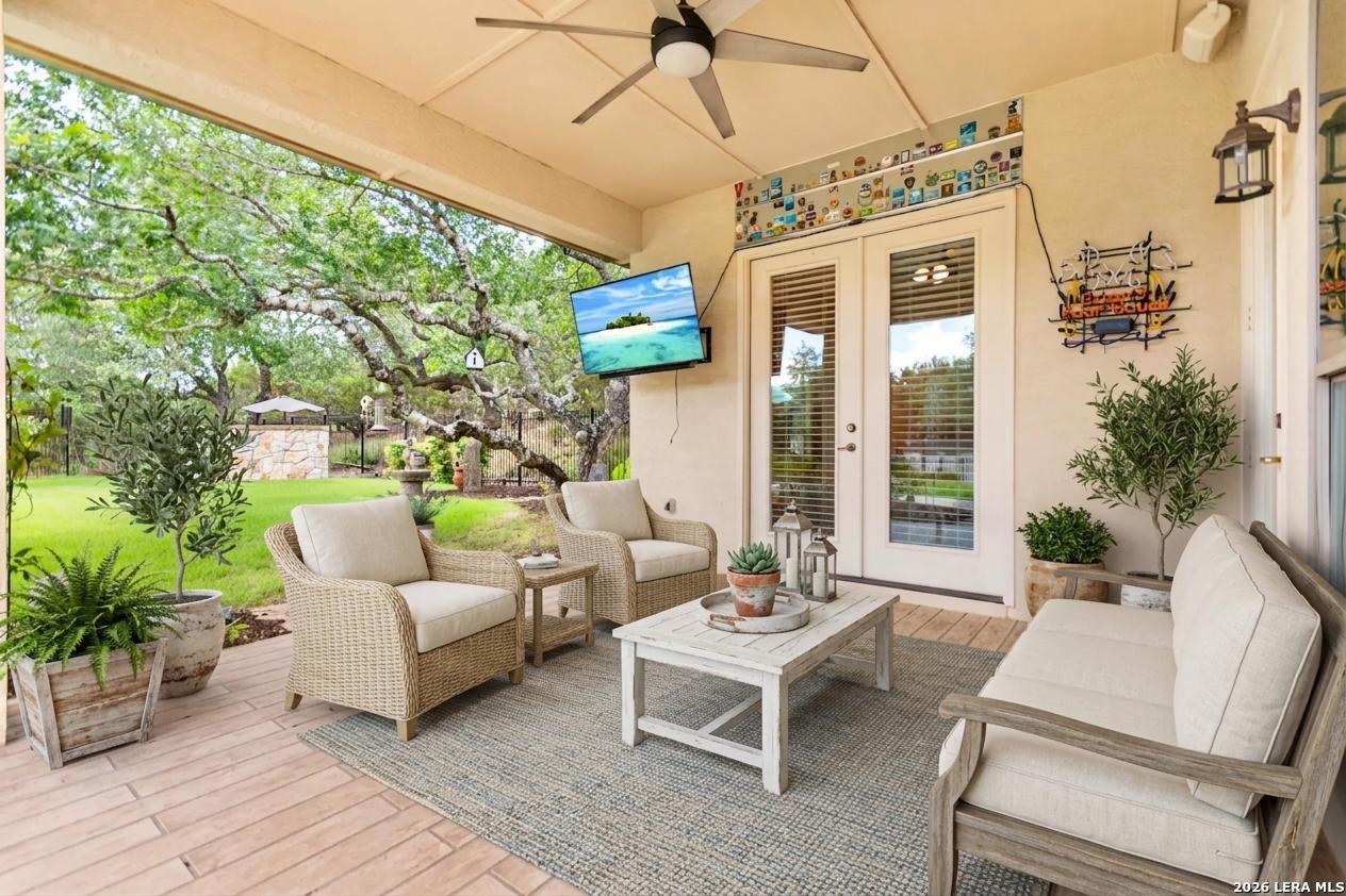 164 Los Colinas Spring Branch, TX 78070 - Photo 28 of 38 a outdoor living space with furniture and garden view