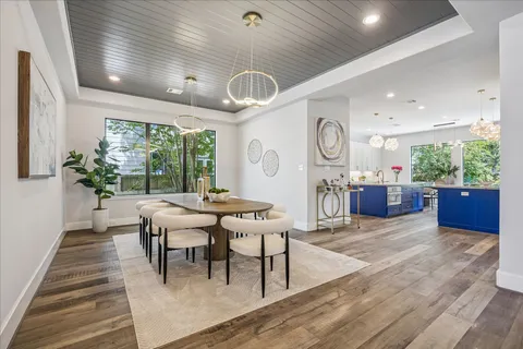 a large room with wooden floor