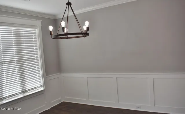 a view of a room with a window