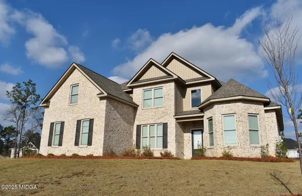 a front view of a house