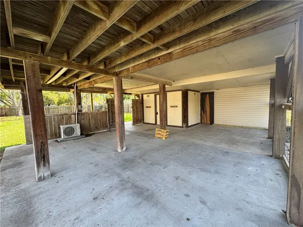 a view of a storage room