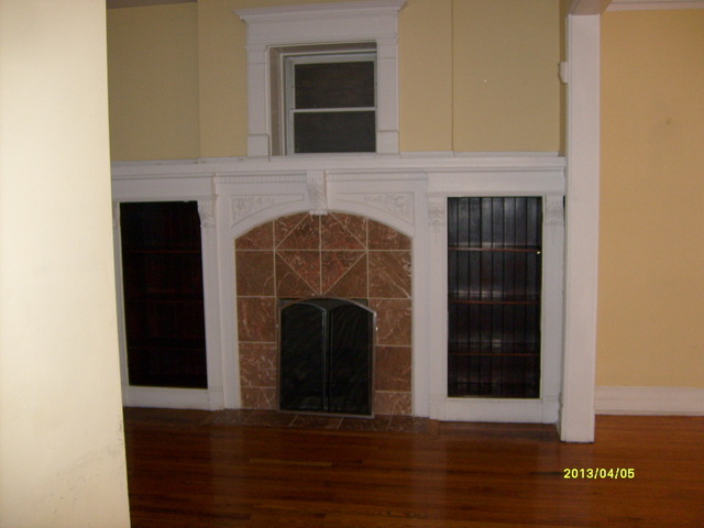 4810 South Prairie Avenue, Unit 2N Chicago, IL 60615 - Photo 2 of 15 a living room with a fireplace and a wooden floor