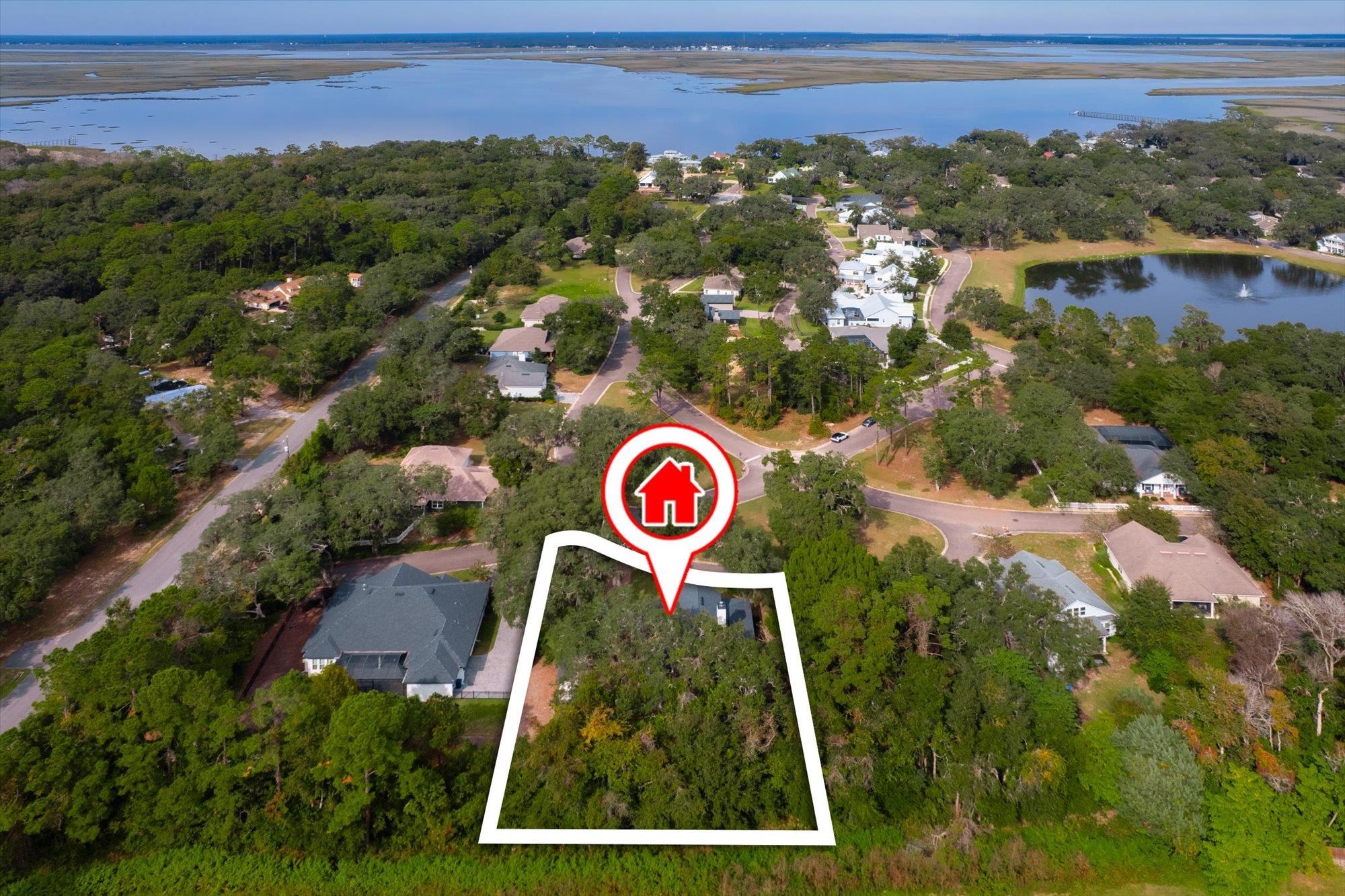 29318 Grandview Manor Yulee, FL 32097 - Photo 49 of 68 View of property location featuring nearby suburban area and property boundaries highlighted