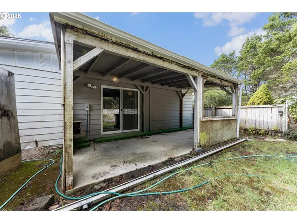 a backyard of a house