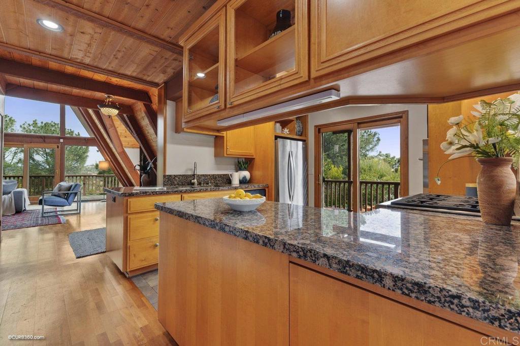 602 Sereno View Road Encinitas, CA 92024 - Photo 24 of 56 a kitchen with granite countertop a sink and a counter top space