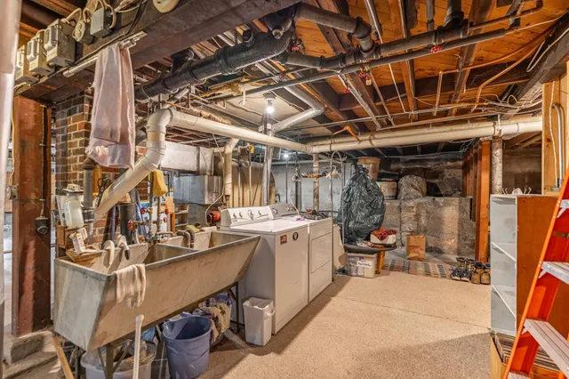 a view of a chairs and table in a patio