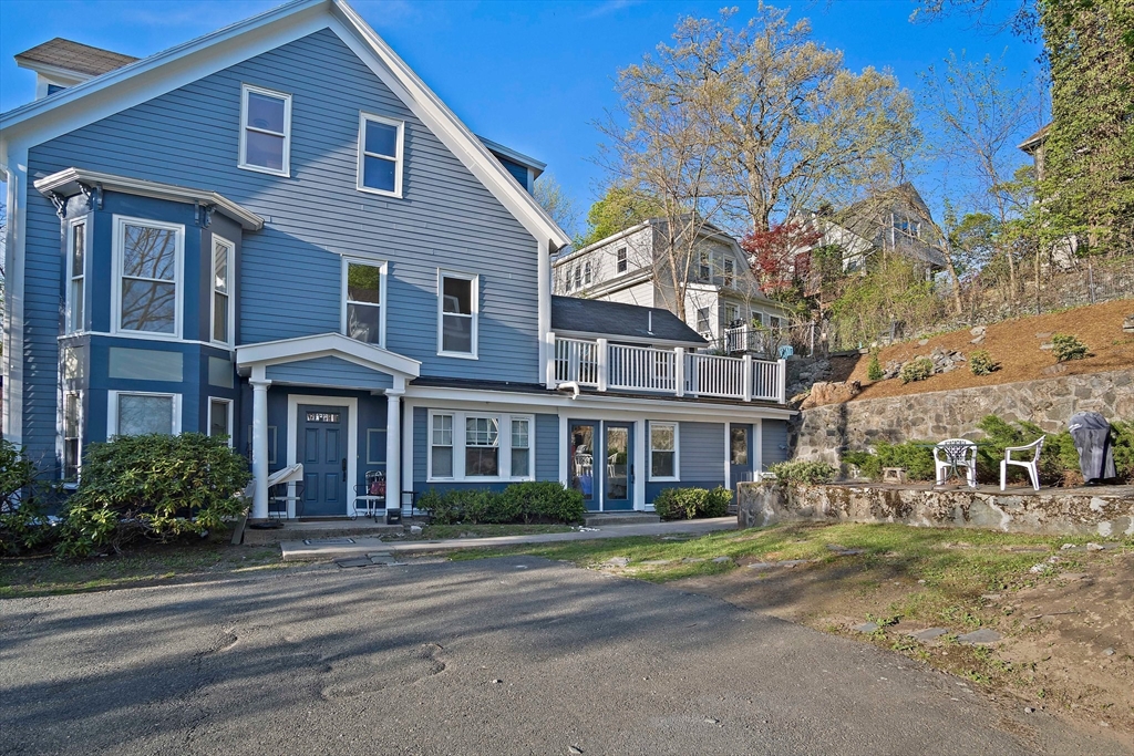 a front view of a building