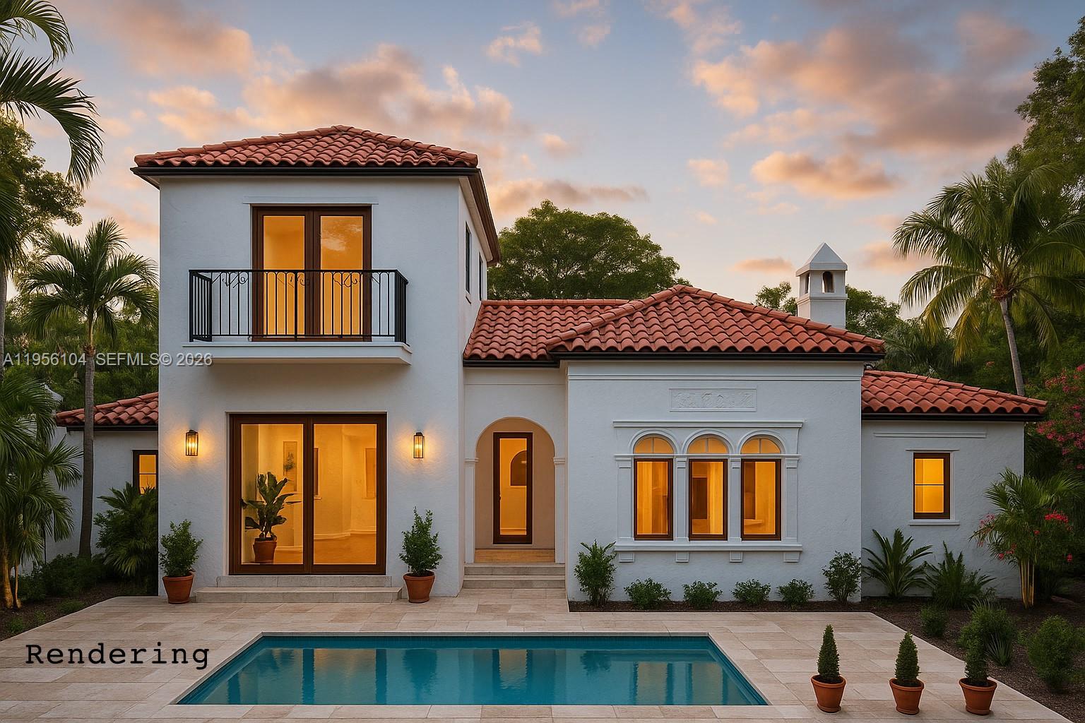 3616 Southwest 26th Street Miami, FL 33133 - Photo 74 of 77 a front view of a house with garden