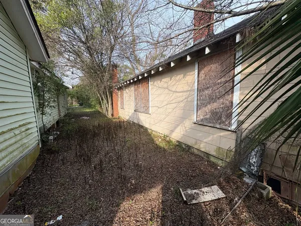 a backyard of a house
