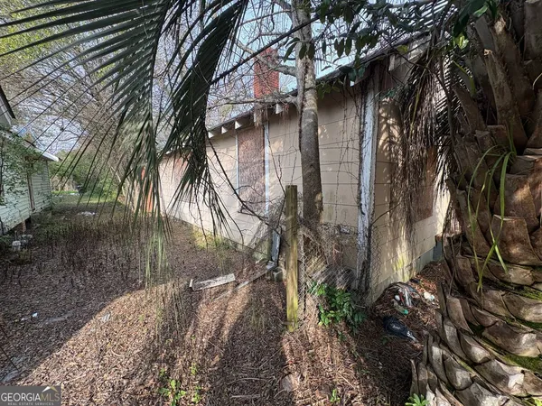 a backyard of a house