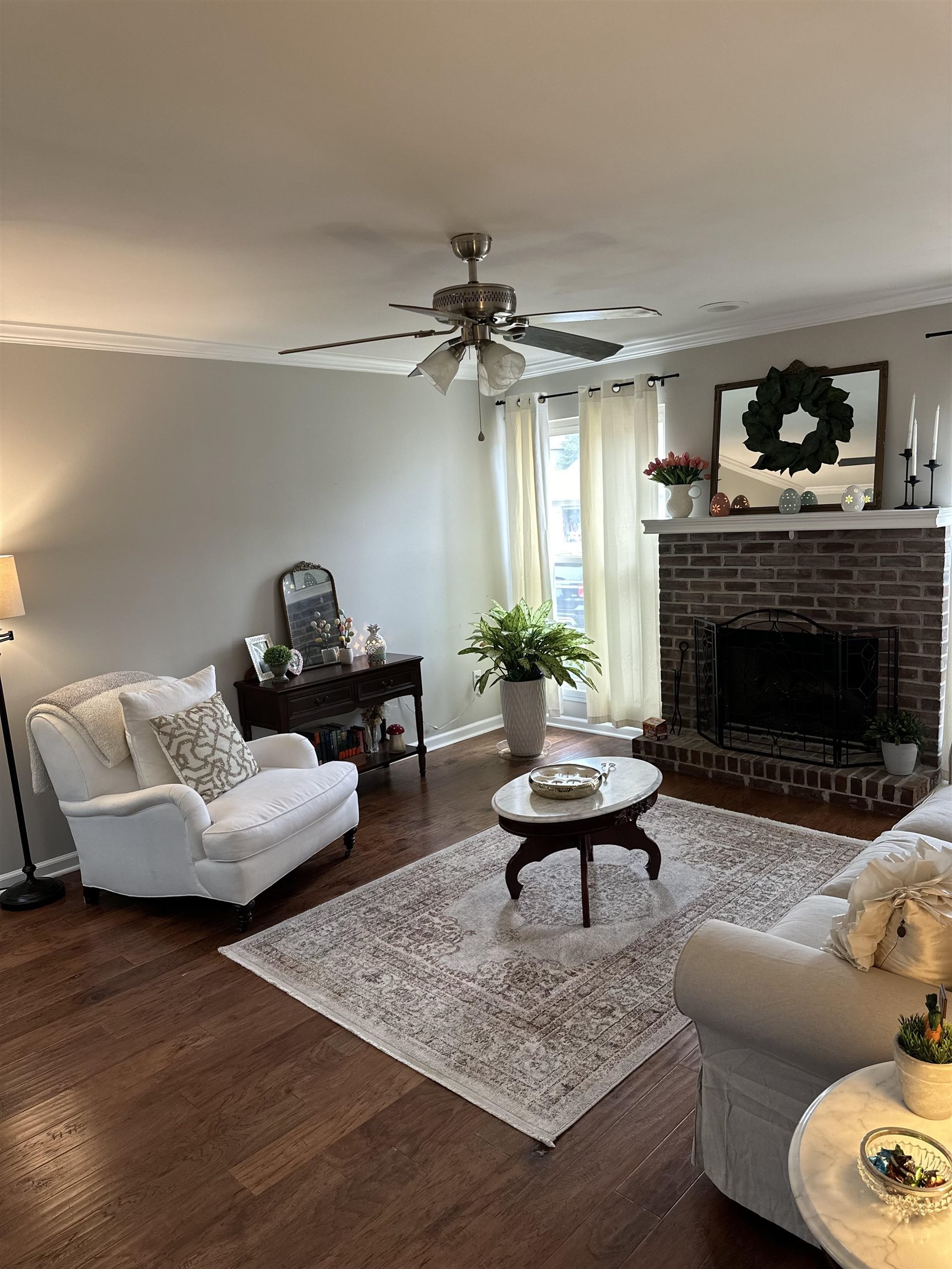 3081 Rising Sun Road, Unit 46 Lakeland, TN 38002 - Photo 5 of 30 a living room with furniture and a fireplace
