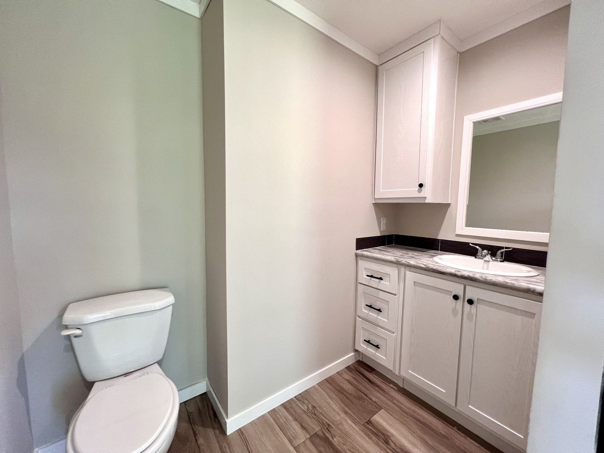 1081 McAfee Road Morrison, TN 37357 - Photo 24 of 39 a bathroom with a toilet sink and vanity