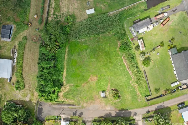 an aerial view of a residential houses