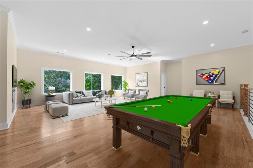 5011 Colton Run Atlanta, GA 30349 - Photo 10 of 12 a room with pool table and windows