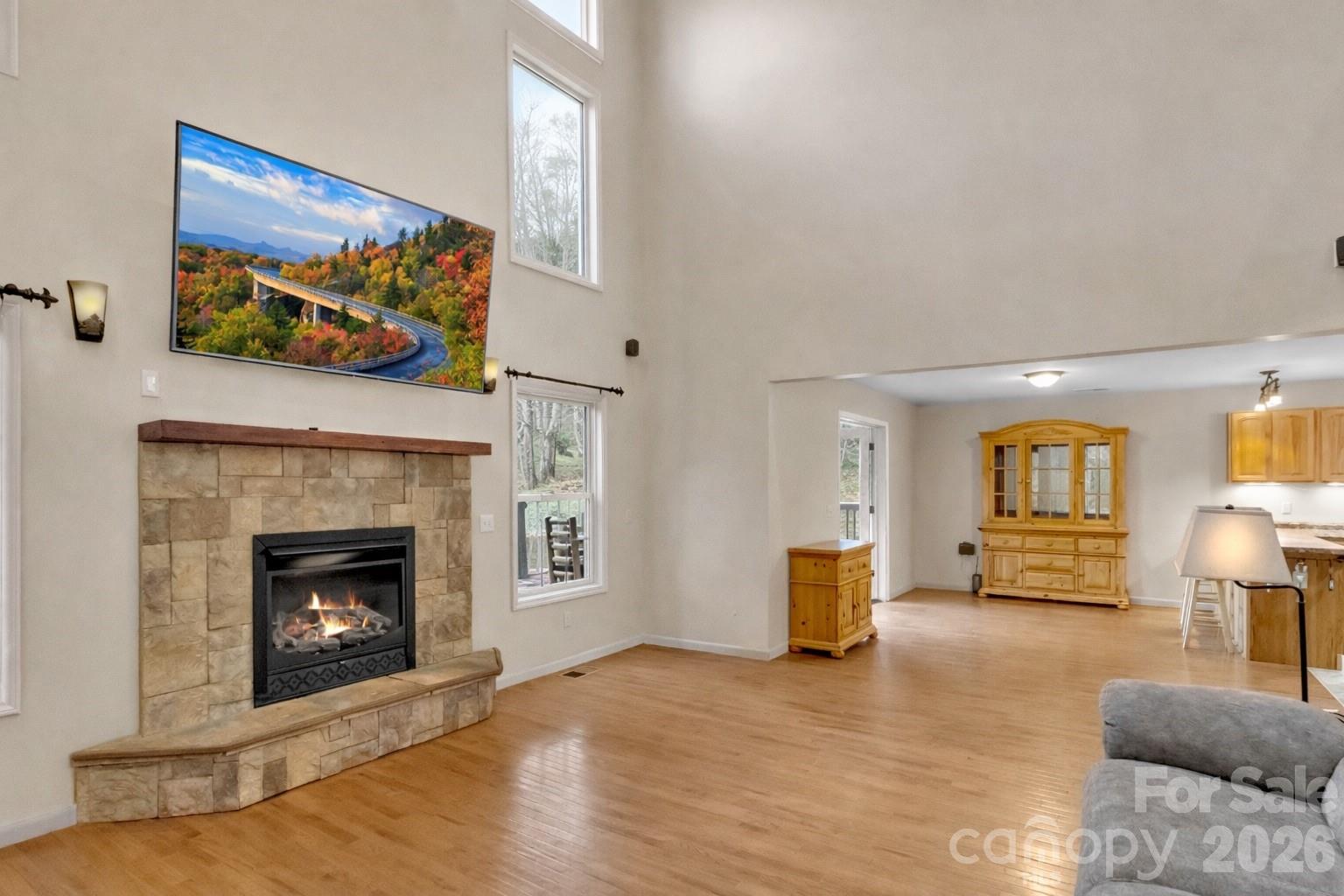 115 Fugitive Run Sylva, NC 28779 - Photo 9 of 47 a view of a livingroom with furniture and a fireplace