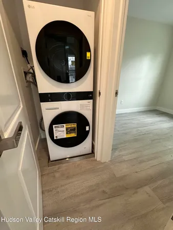 a close up view of a washer and dryer