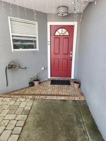 a view of front door