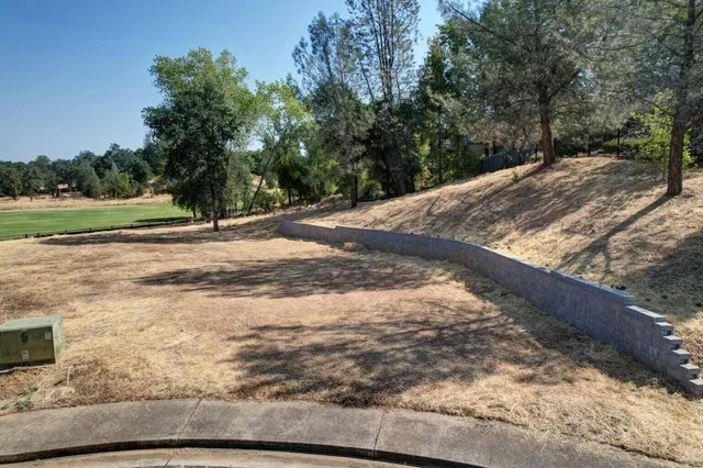 a view of a yard with an oven