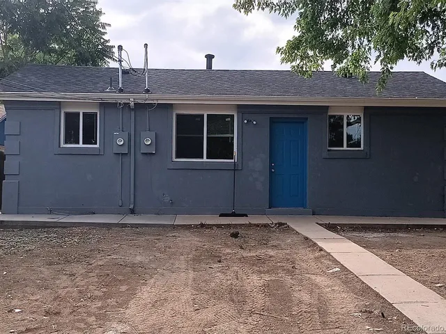 a front view of a house