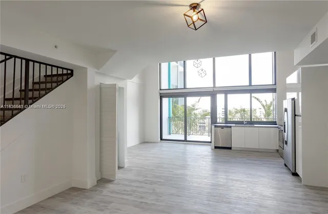 a view of a building from a balcony