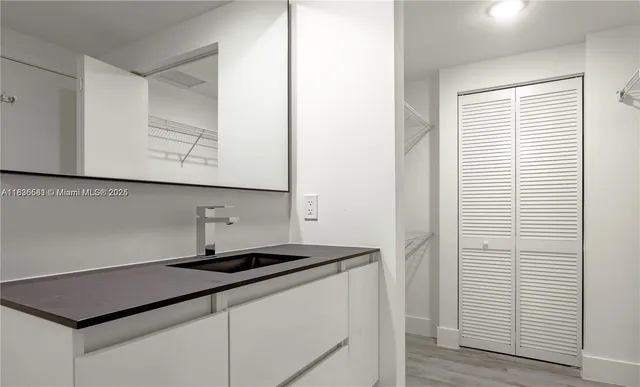 a view of backyard with green space