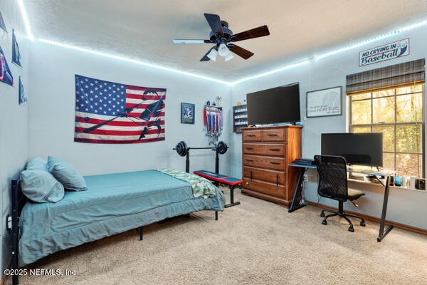 6519 Neale Road Melrose, FL 32666 - Photo 39 of 57 a bedroom with a bed and a flat screen tv