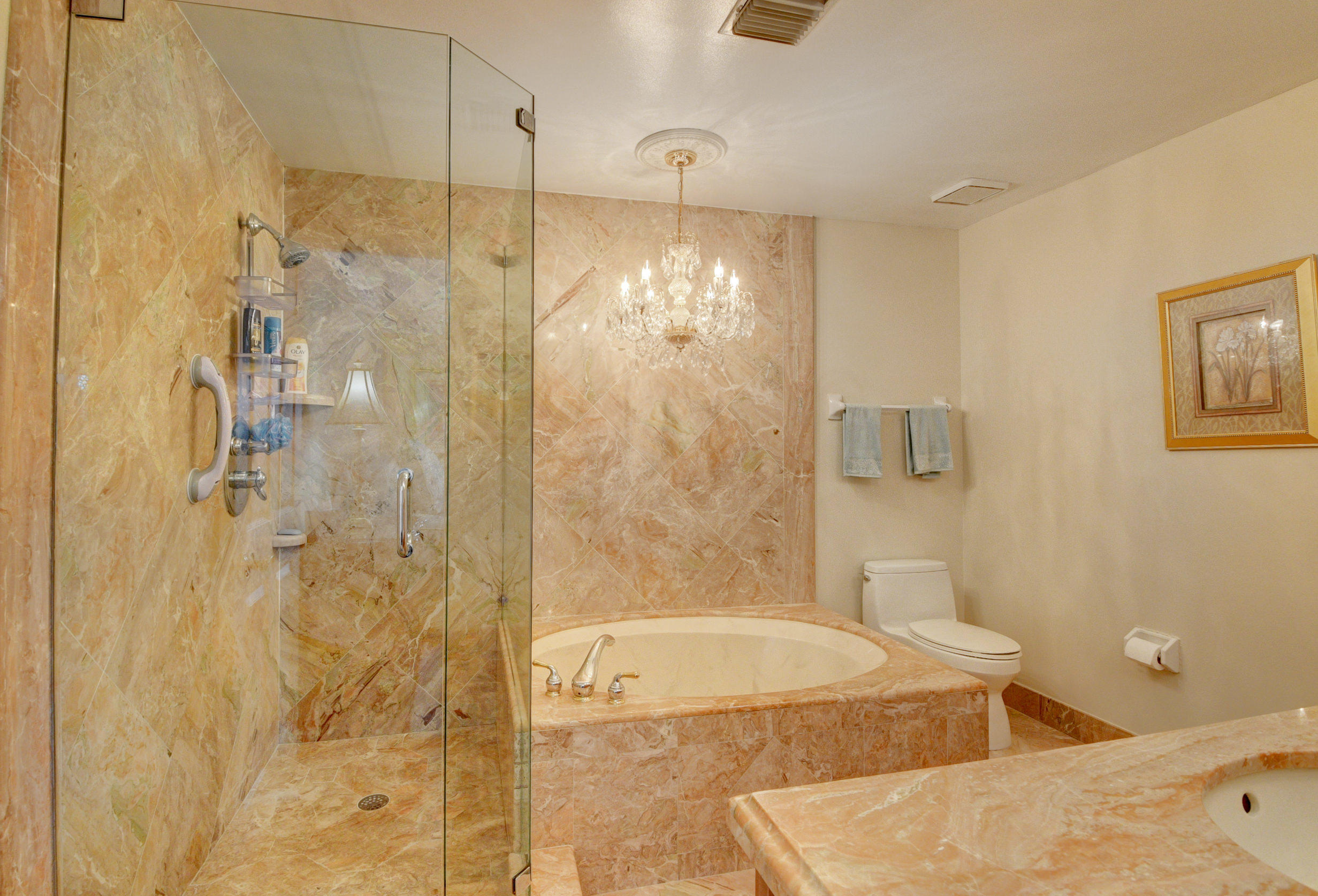 210 Captains Walk, Unit 710 Delray Beach, FL 33483 - Photo 23 of 49 a bathroom with a tub and shower