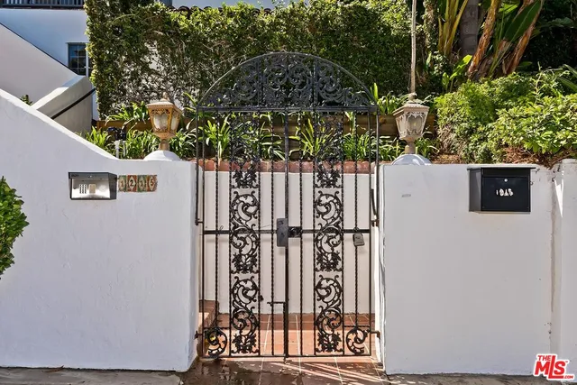 a view of a door front of house