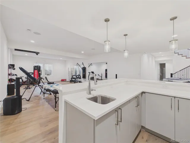 a view of livingroom with furniture and cabinet