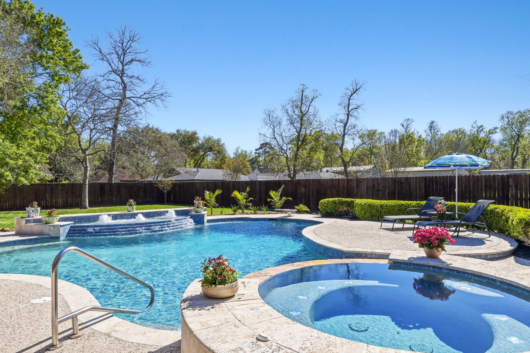 310 Pecan Loop Drive Baytown, TX 77523 - Photo 29 of 43 a view of back yard with outdoor seating
