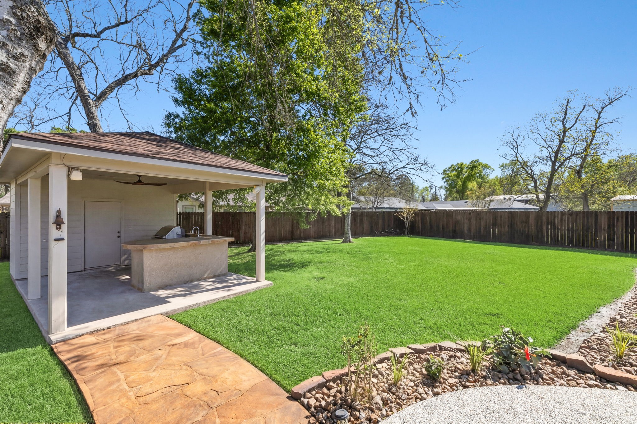 310 Pecan Loop Drive Baytown, TX 77523 - Photo 35 of 43 a view of a house with a yard