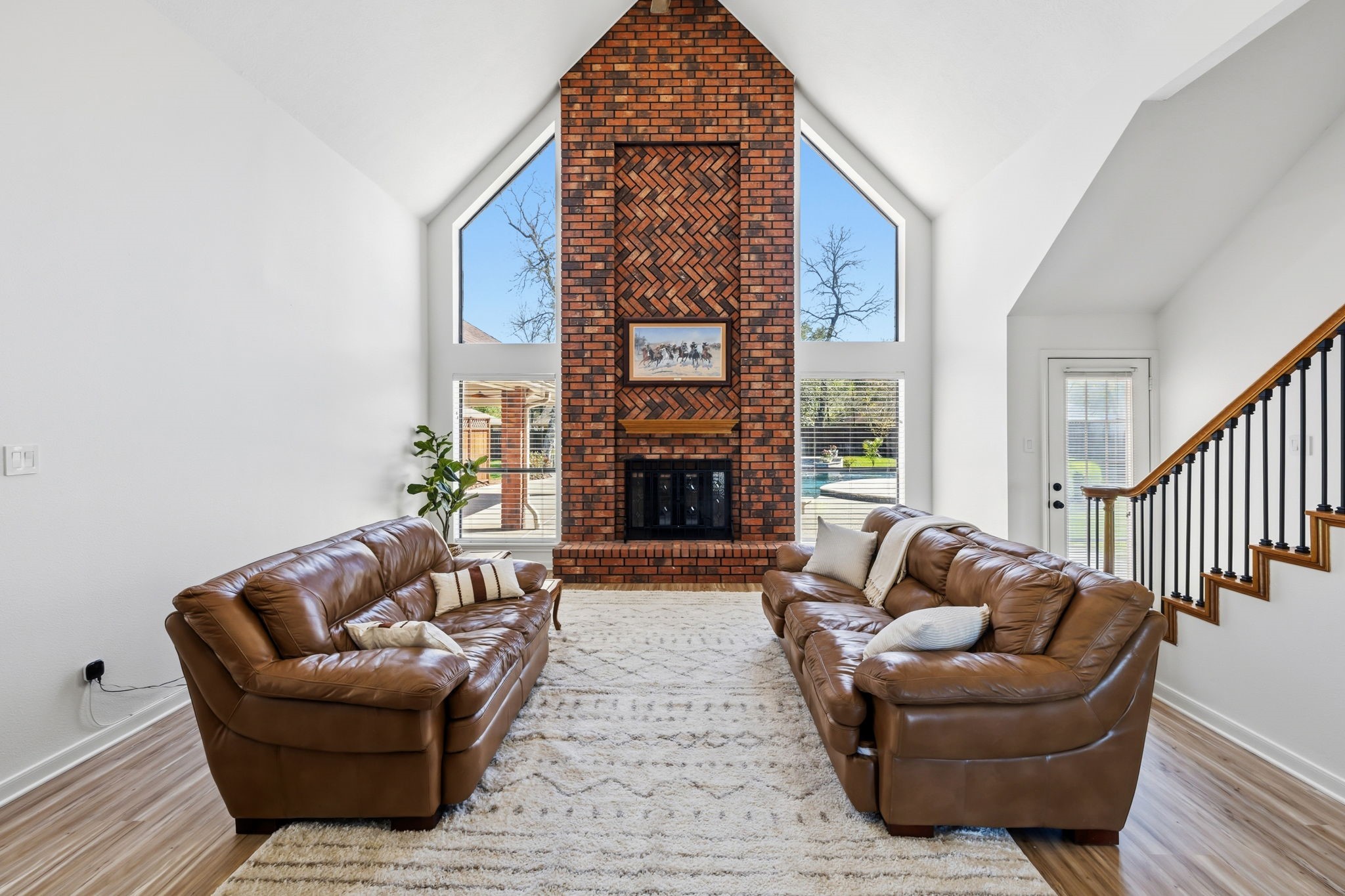 310 Pecan Loop Drive Baytown, TX 77523 - Photo 5 of 43 a living room with furniture and a fireplace
