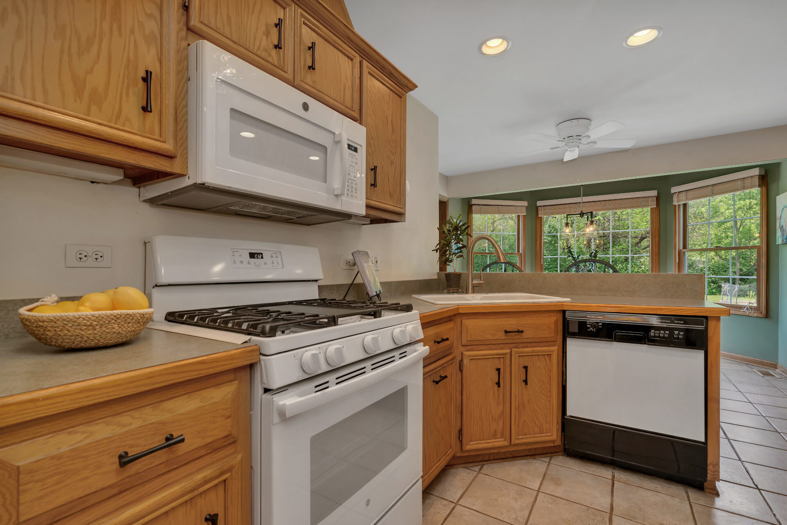 515 Boardman Circle Bolingbrook, IL 60440 - Photo 6 of 31 a kitchen with granite countertop cabinets stainless steel appliances and a window