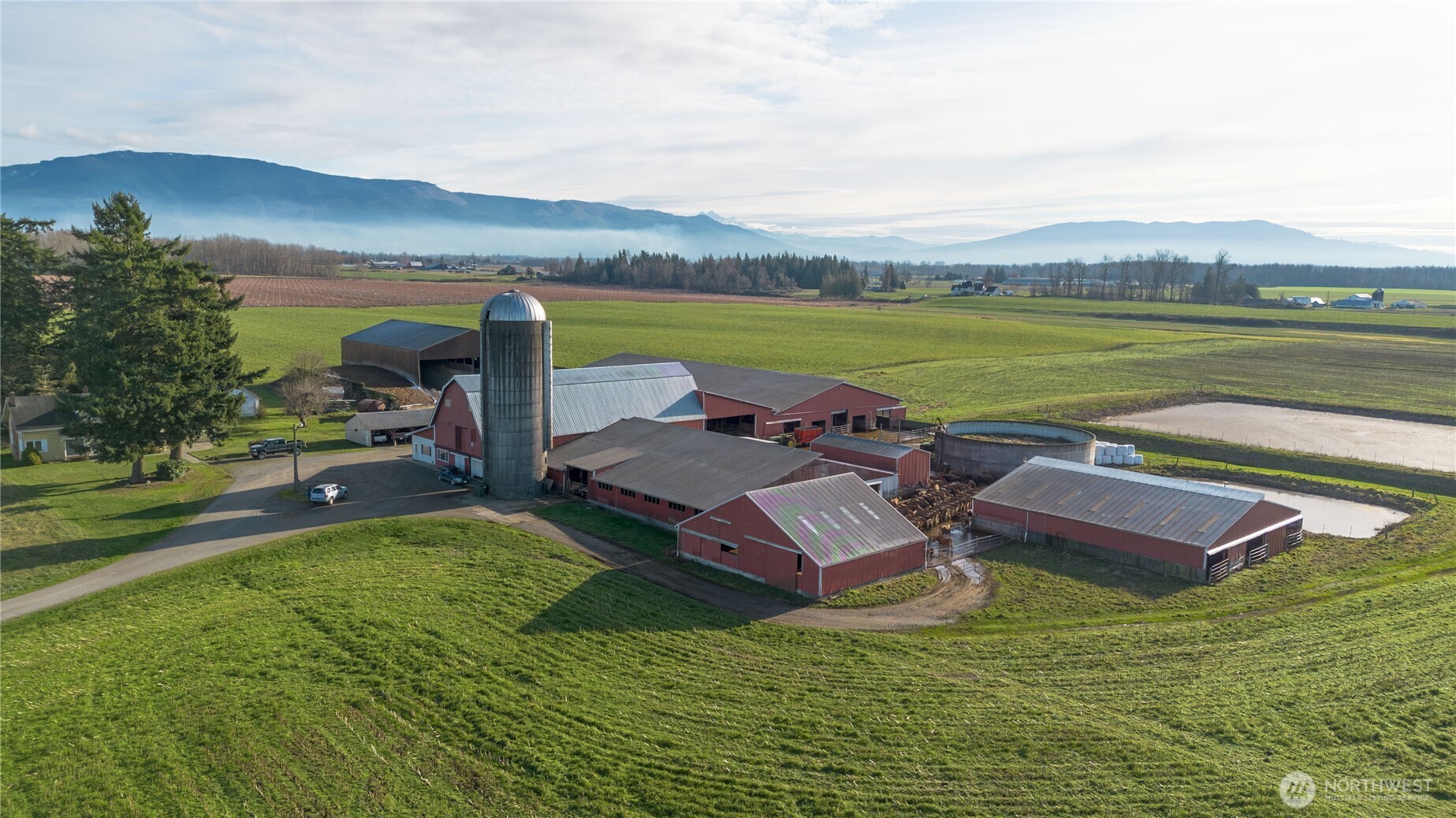 1915 Hampton Road Everson, WA 98247 - Photo 4 of 27 a view of a lake with a mountain in the background