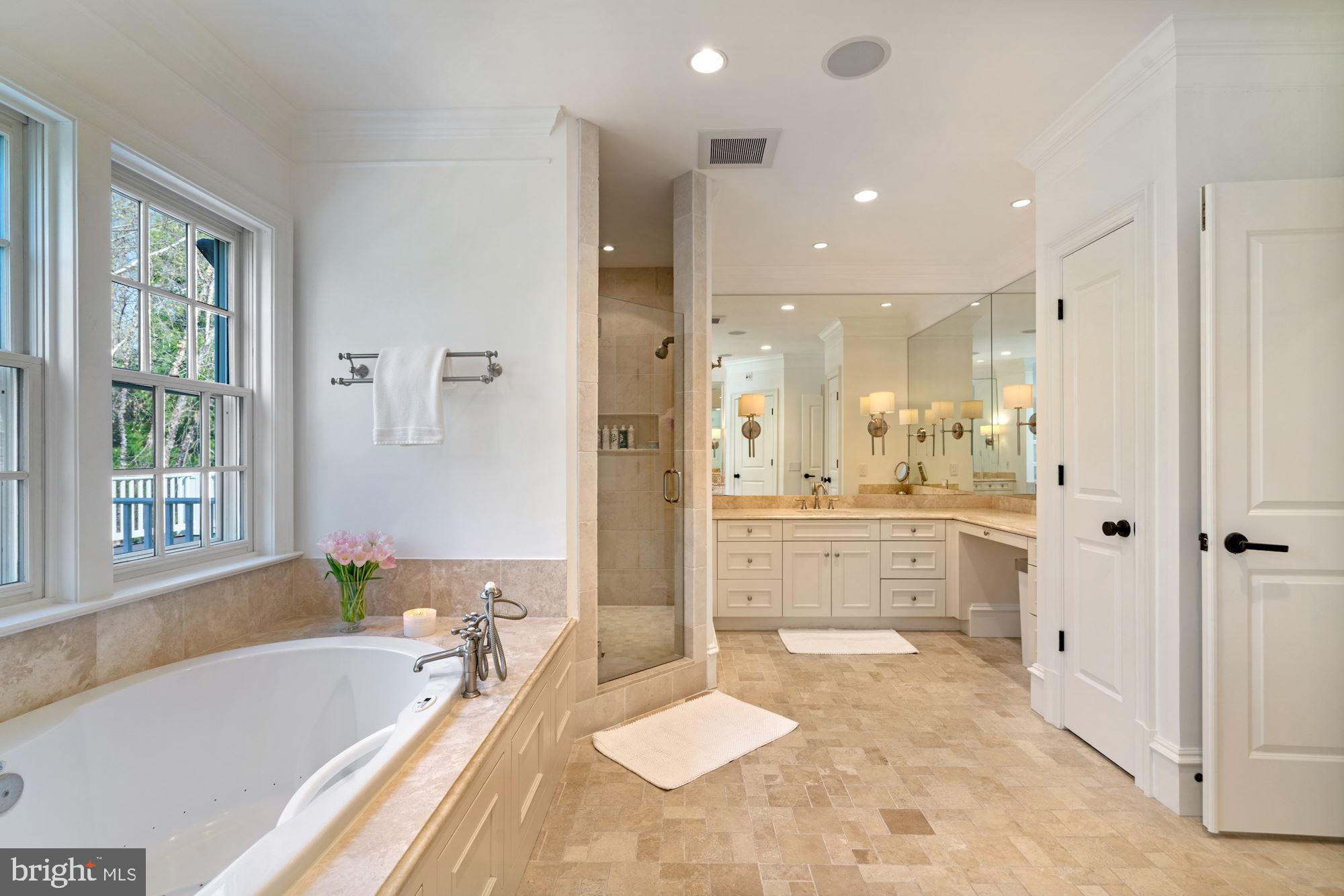 7125 Arrowood Road Bethesda, MD 20817 - Photo 35 of 71 Dual Vanities and Walk-In Shower