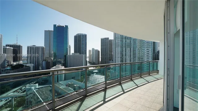 a view of balcony with city view