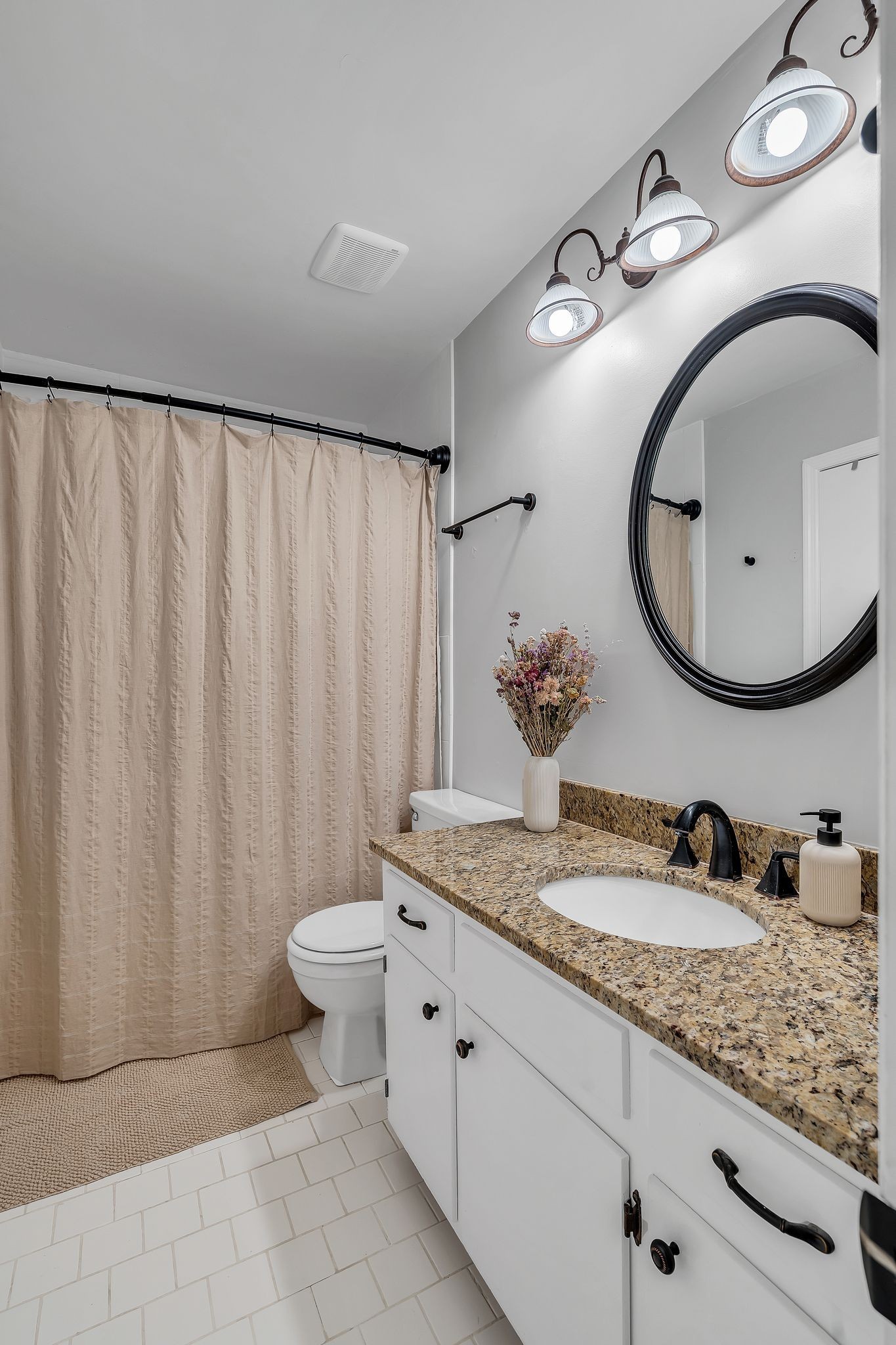 318 Huntington Ridge Drive Nashville, TN 37211 - Photo 18 of 29 a bathroom with a granite countertop sink and a mirror