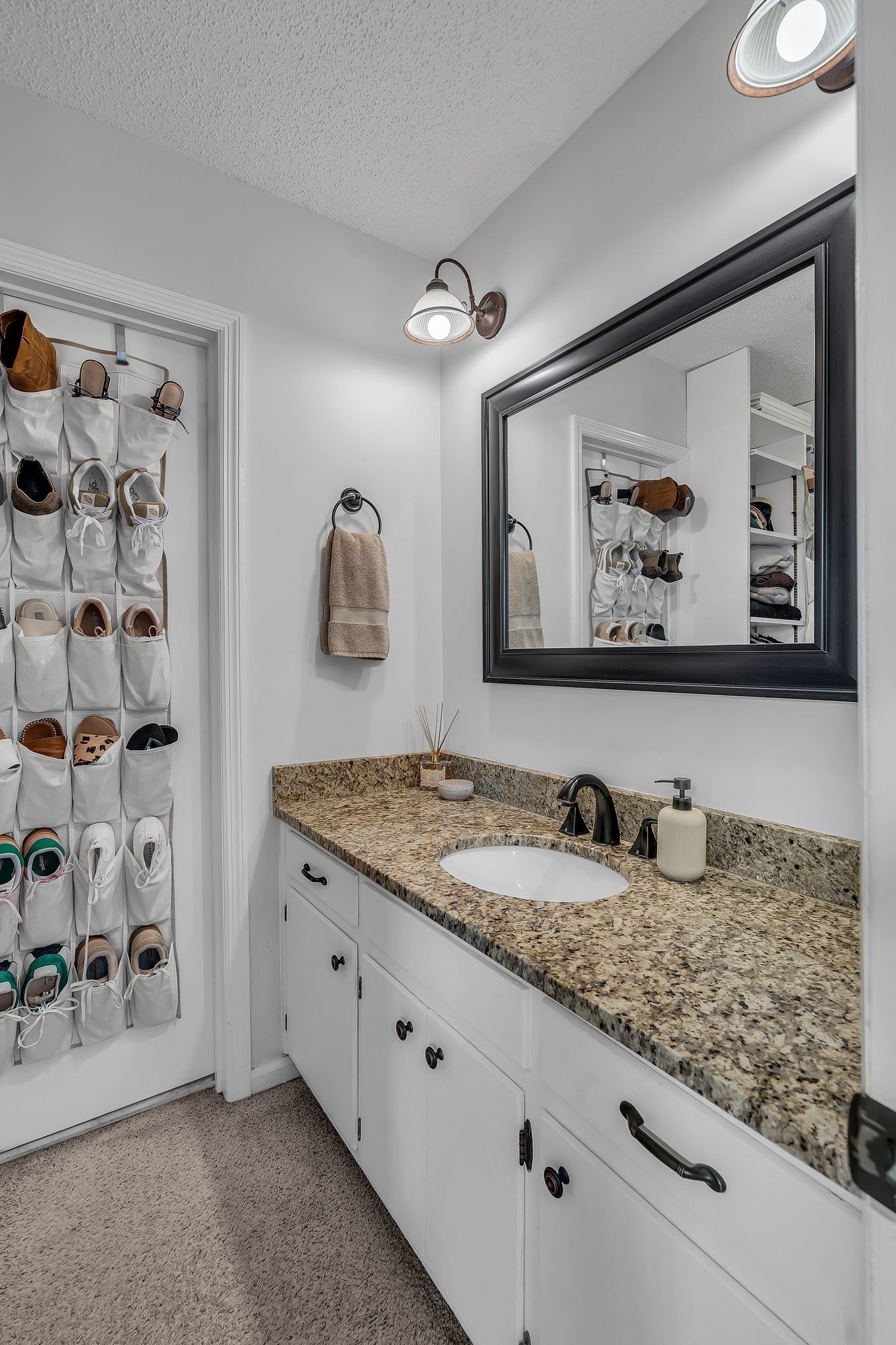 318 Huntington Ridge Drive Nashville, TN 37211 - Photo 21 of 29 a bathroom with a granite countertop sink and a mirror