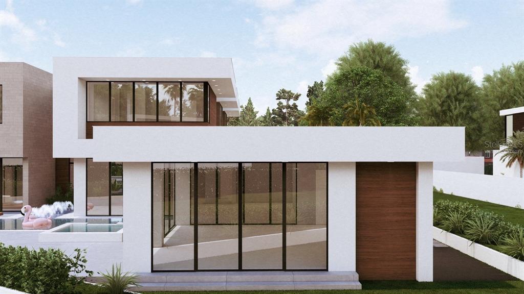 9700 Blandford Road Orlando, FL 32827 - Photo 6 of 19 a front view of a house with glass windows and plants