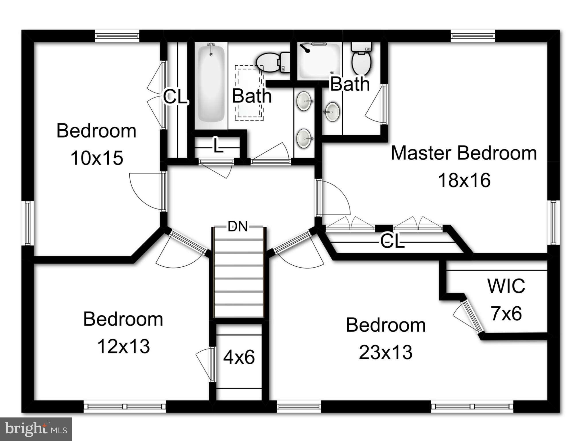 911 Ware Street Southwest Vienna, VA 22180 - Photo 26 of 26 UPPER LEVEL FLOOR PLAN
