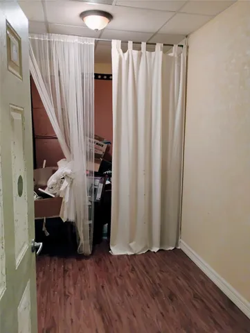 a bathroom with a sink and shower