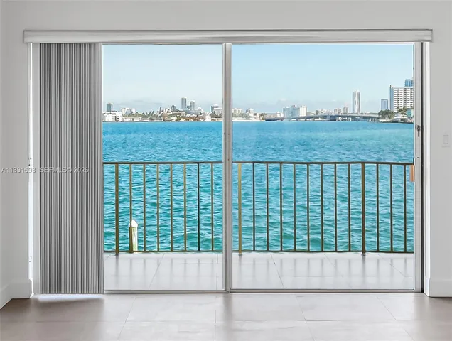 a view of a balcony with an outdoor space