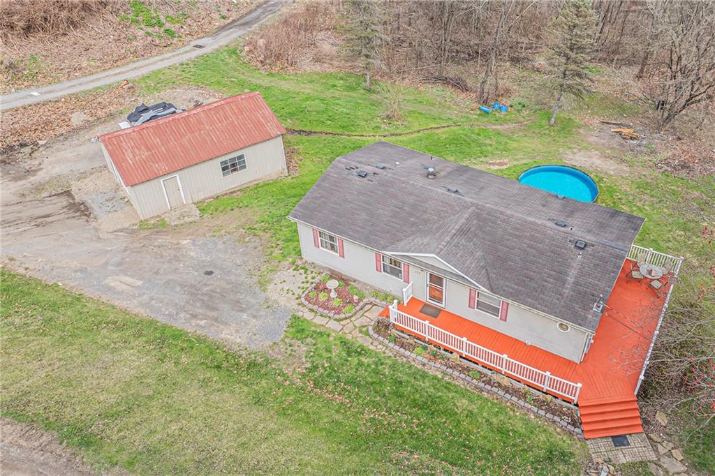 204 Hollowvue Road Wampum, PA 16157 - Photo 36 of 39 an aerial view of a house with outdoor space
